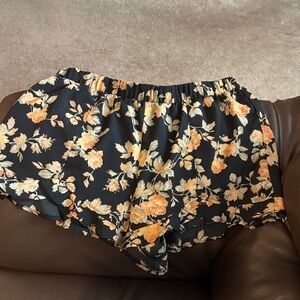 Jack by BB Dakota Black Floral High Waist Shorts
